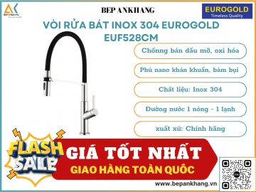 Vòi rửa bát inox 304 Eurogold EUF528CM